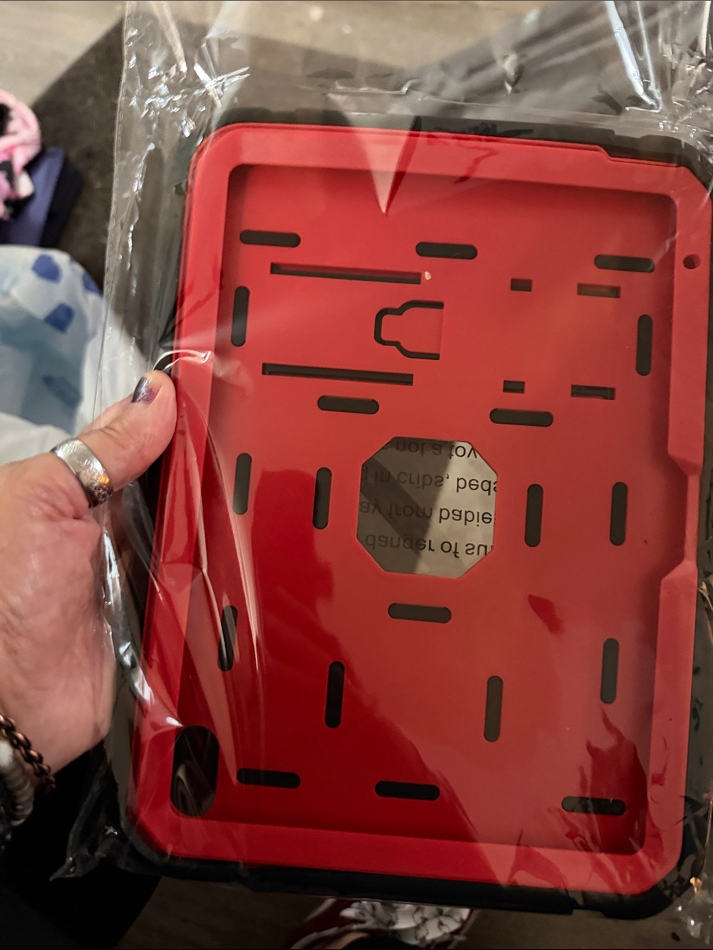 Rugged Red Tablet Protective Case with Shock-Absorbent Frame